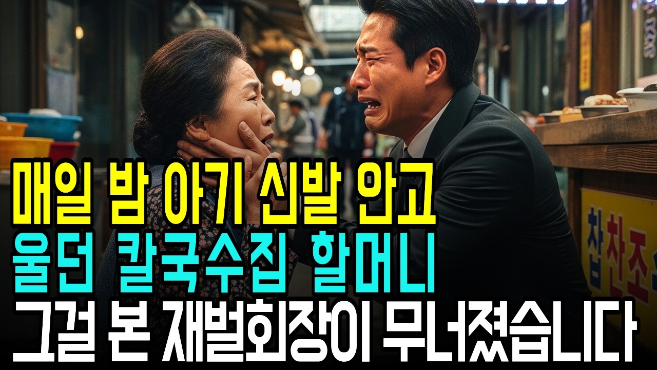 매일밤 아기 신발 안고 울던 칼국수집 할머니, 그걸 본 재벌회장이 무너졌습니다 오디오북 | 창작 노후사연 | 감동사연ㅣ사연라디오ㅣ인생사연