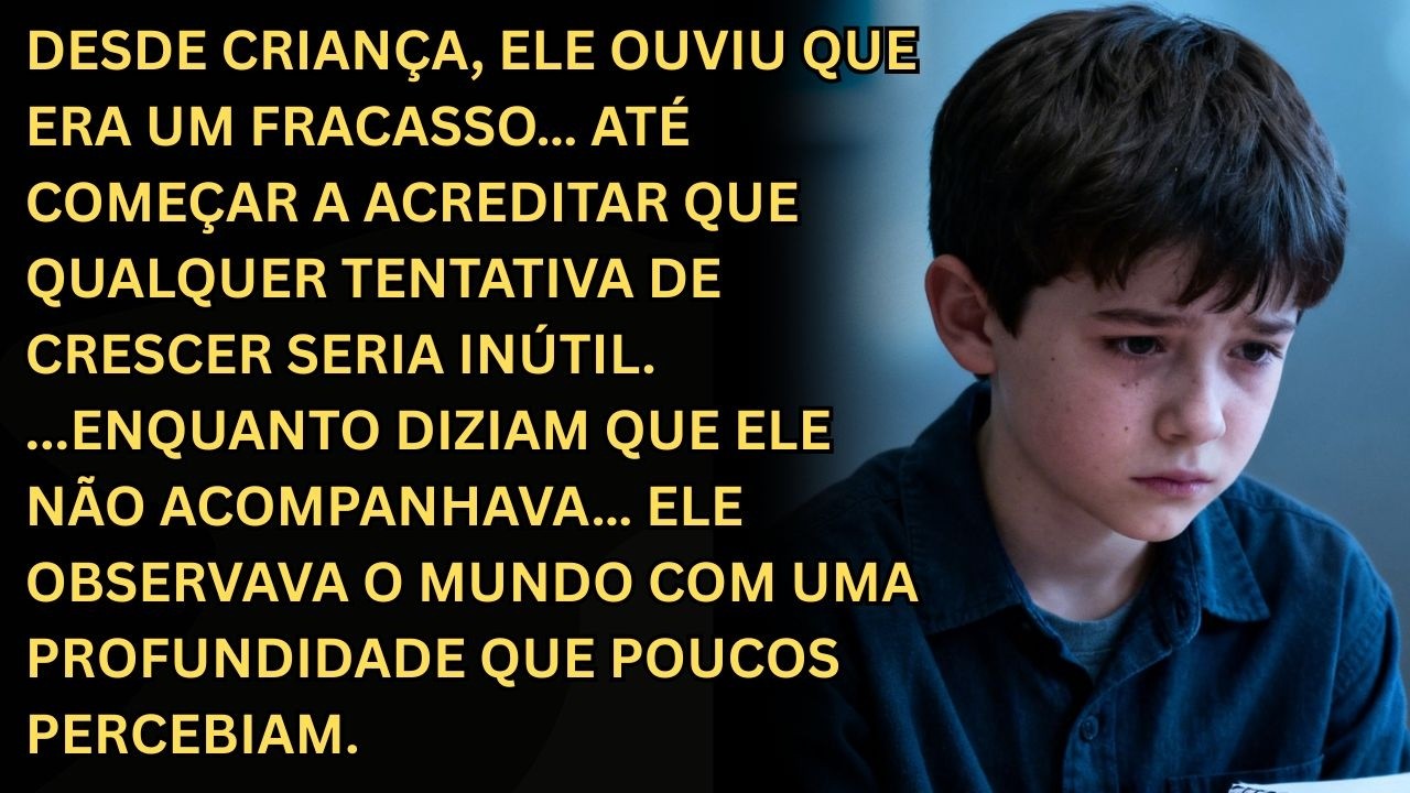 Crescer ouvindo que você não tem futuro… ensina a duvidar até dos próprios sonhos.