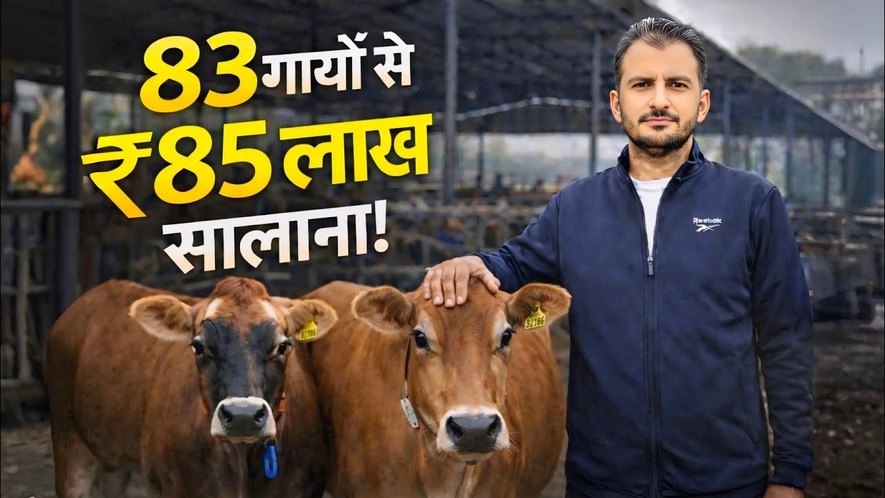टॉप 83 Jersey/Hf गायों से सालाना 85 लाख कमाई 🤑 Cow Dairy Farming in India 🐄