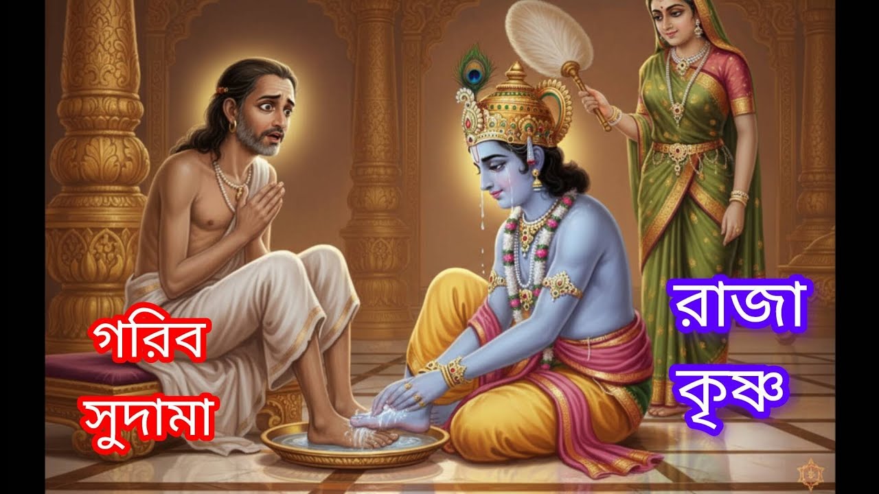 গরিব সুদামা ও রাজা কৃষ্ণ ❤️ #Krishna #sudama #Hinduism