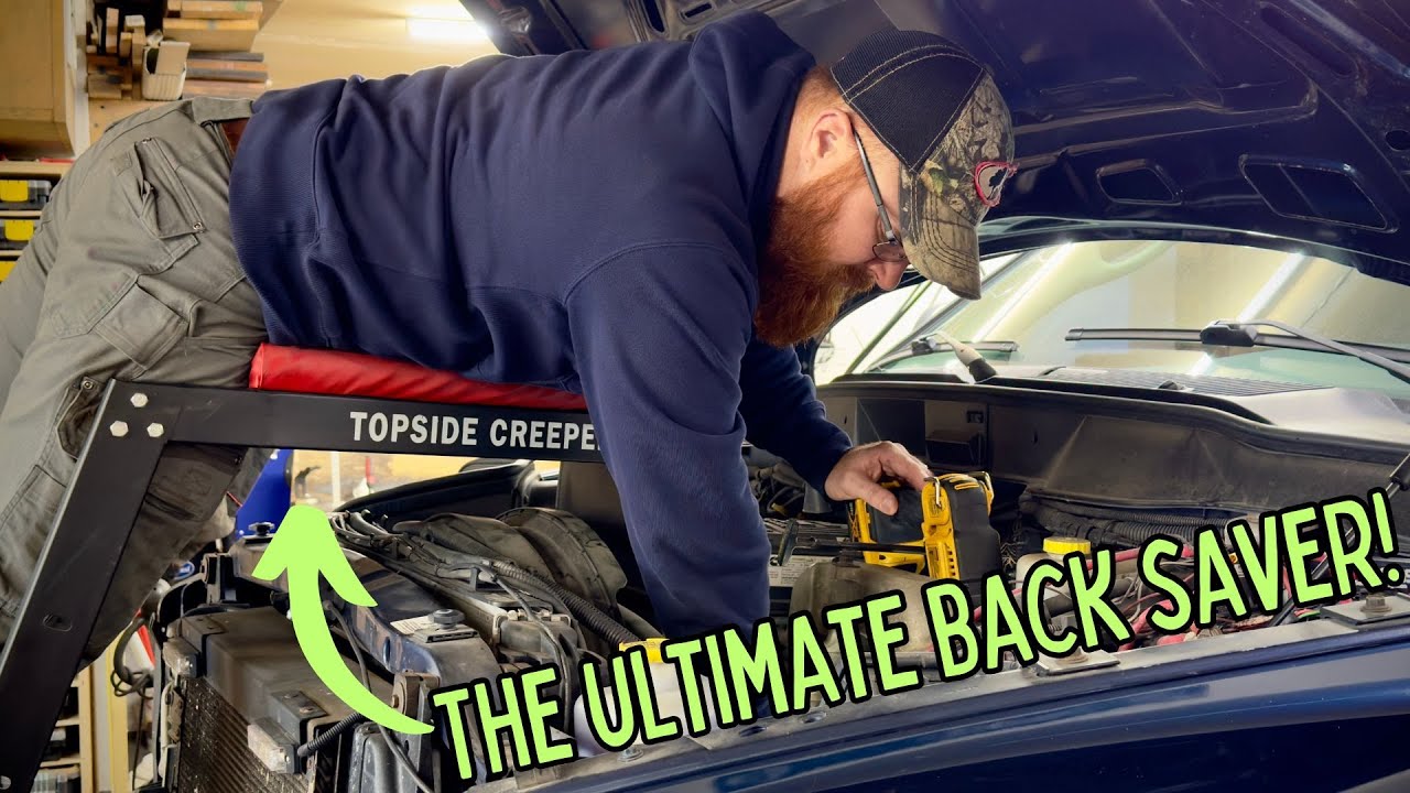 Traxion 3-100 Foldable Topside Automotive Engine Creeper Review | This Thing is a Back Saver!