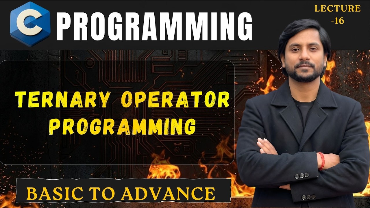 Ternary / Conditional Operator in C Programming | In Hindi