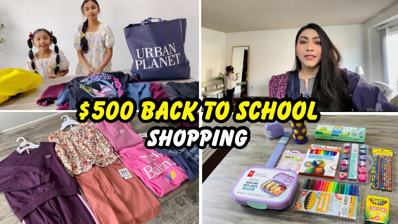 $500 💵 Back to School Shopping | Clothes Supplies Itni Mehngai 😭 Canada mai ​⁠@humakhanvlogs
