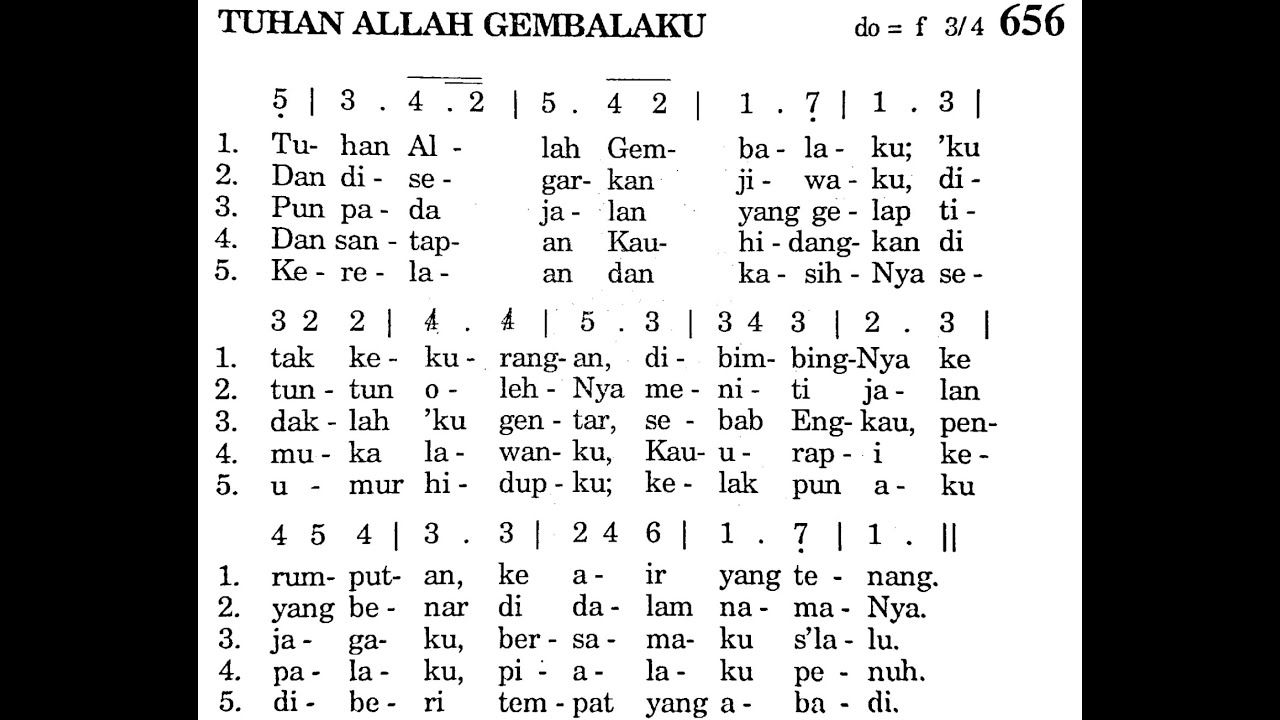 TUHAN ALLAH GEMBALAKU - Puji Syukur No. 656