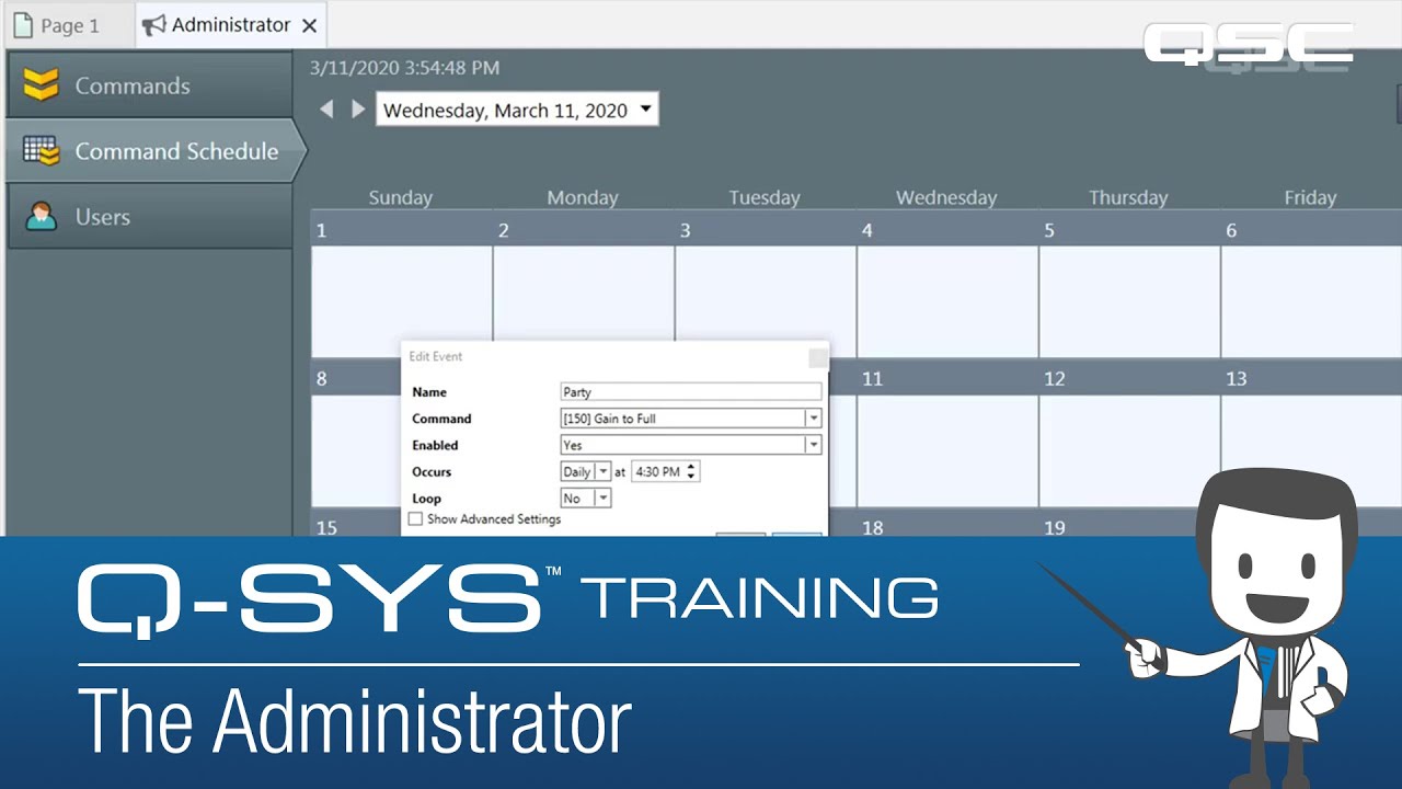 Q SYS  Core Manager, Administrator, Configurator   Part F The Administrator