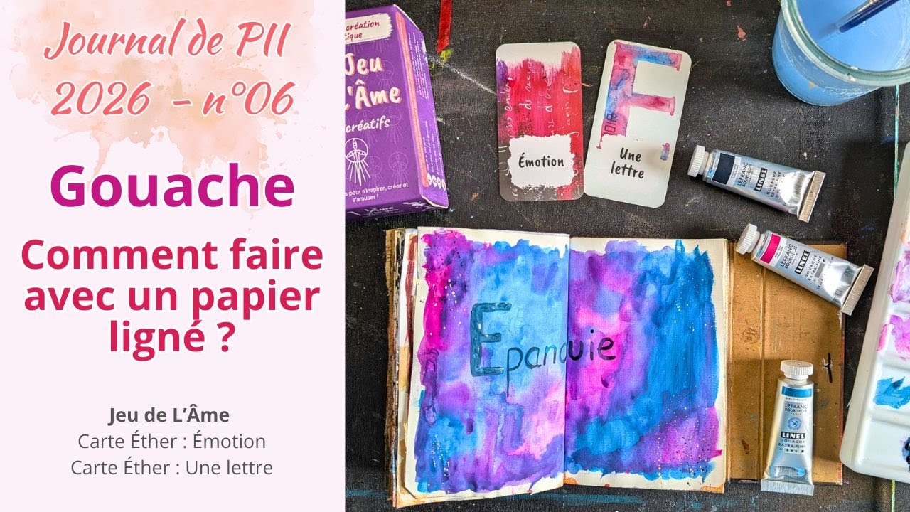 Gouache & Comment faire avec un page lignée ? |  Journal de PII 2026 n°06