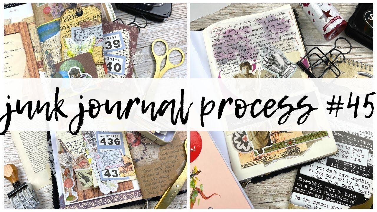 JUNK JOURNAL PROCESS | 45 | Junk Journal with Me | ms.paperlover | 2021