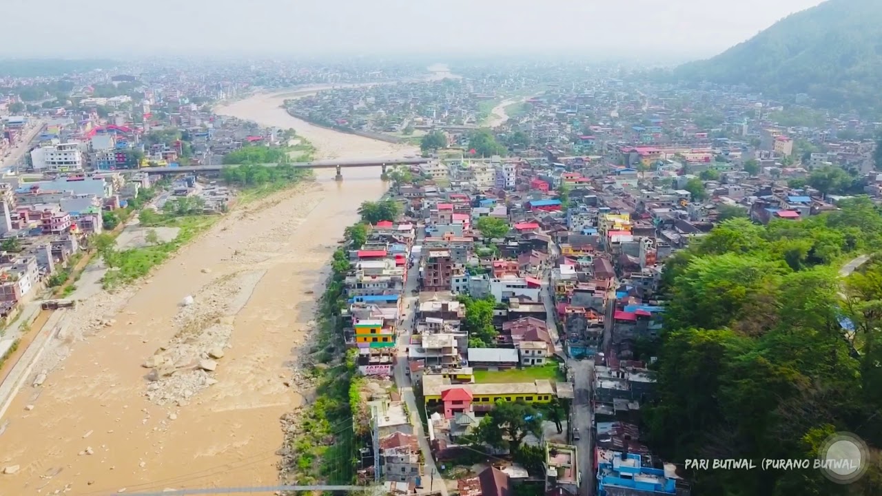 4k drone view butwal cty