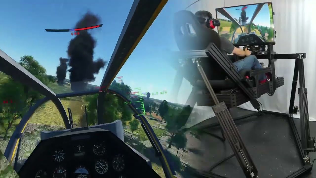 Вертолет War Thunder AH-1G | Симулятор движения Departed Reality 6 DoF | Реверберация HP G2