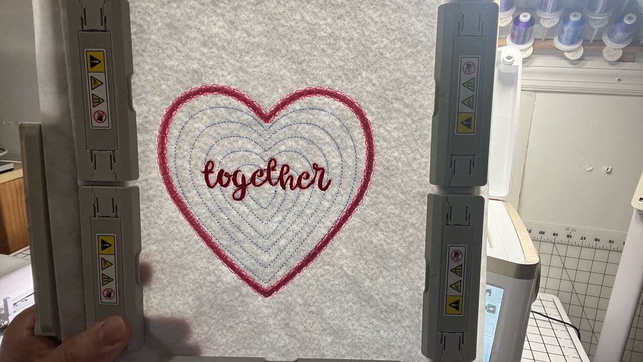 Stitching Out Valentines Design: Embroidery by John Deer