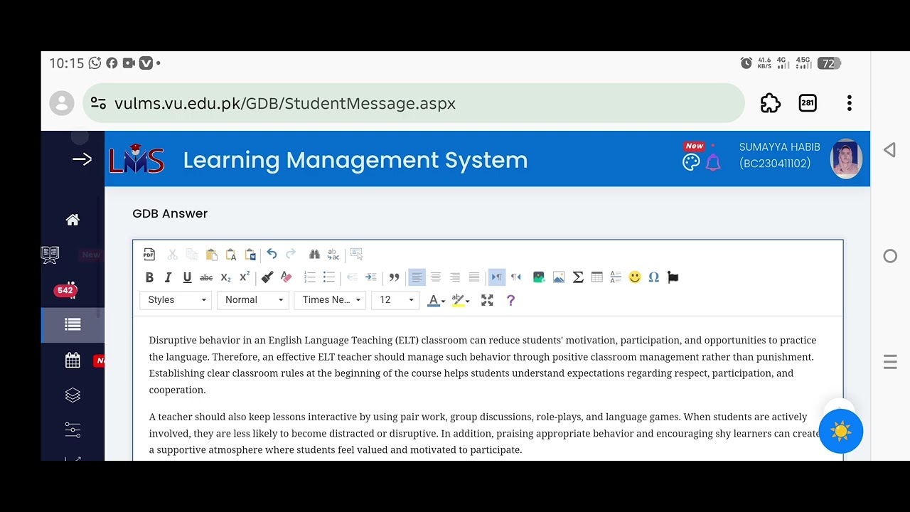 ENG503 GDB Solution 2026 | Graded Discussion Board | Disruptive Behavior in ELT Classroom | 100% 