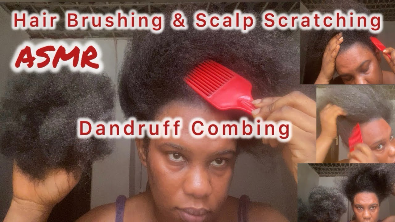 ASMR✨Hair Brushing For Sleep | Dandruff | Scalp Scratching #hairbrushing #asmr #dandruff #relax 