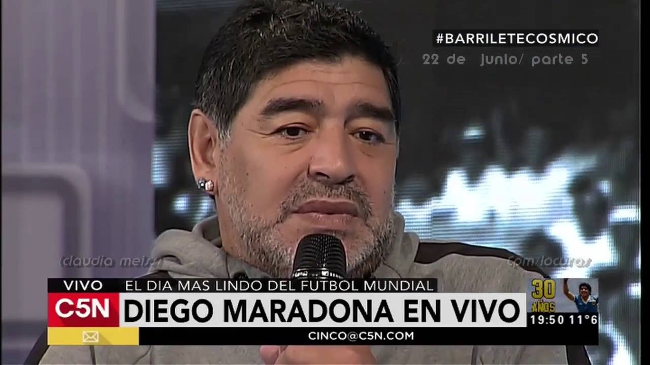 Llega Diego Maradona a El Diario -C5N  22 /06 /2016