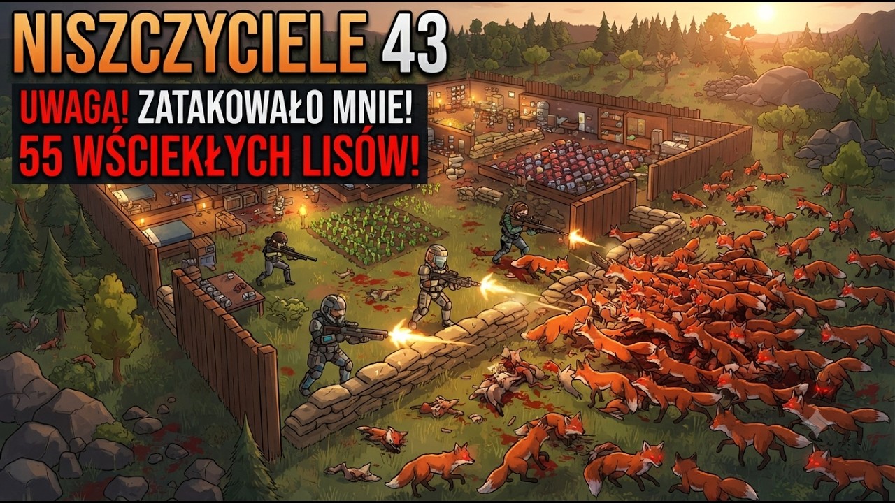 Rimworld Niszczyciele 43 Zatakowało mnie 55 wściekłych lis&oacute;w!
