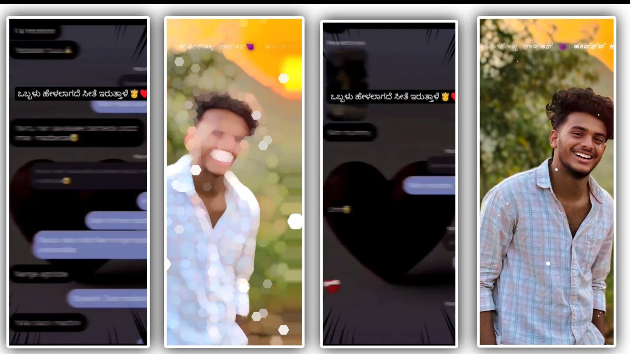 💔🥀♻️BOY'S FEELING VIDEO EDITING IN ALIGHT MOTION KANNADA LOVE LYRICS VIDEO EDITING💔🥀♻️