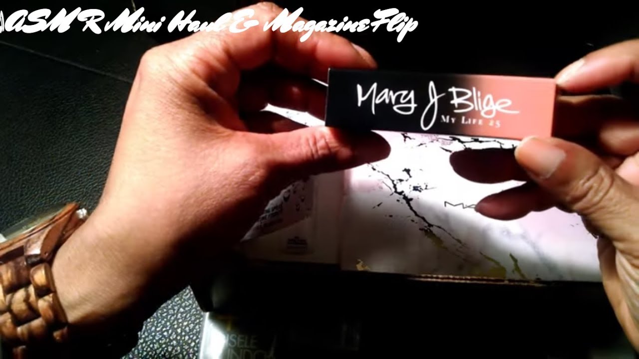[ASMR]  Mini Haul 💄 Magazine Flip Triggers Whispering Gum Chew & Crinkling Plastic✨😴