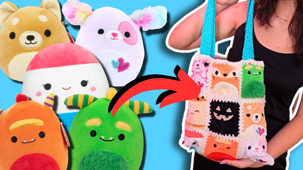 I made a TOTE BAG out of Squishmallows
