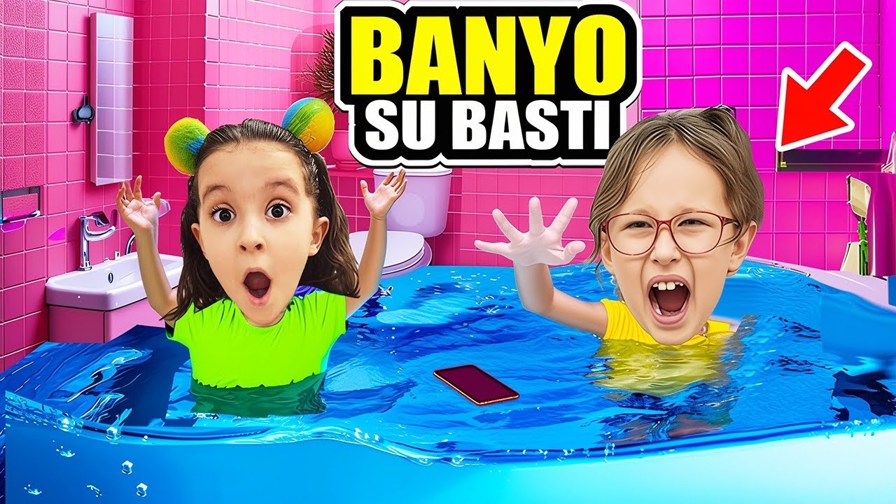 BAHAR VE BANU ALYA SUYU AÇIK UNUTTU KÜVET DOLDU EVİ SU BASTI !!