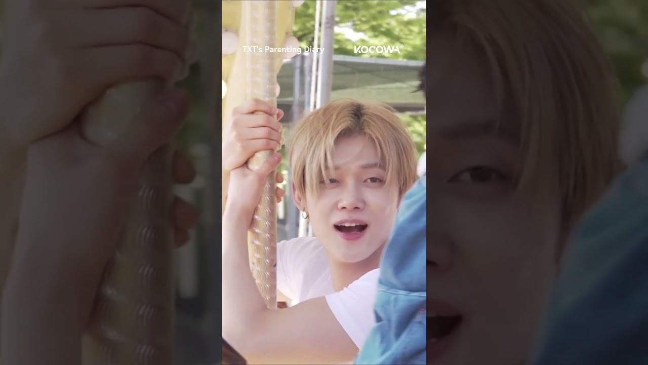 The cutest carousel fail ever 🎠 #kvariety #txtsparentingdiary #txt #yeonjun #hueningkai #beomgyu