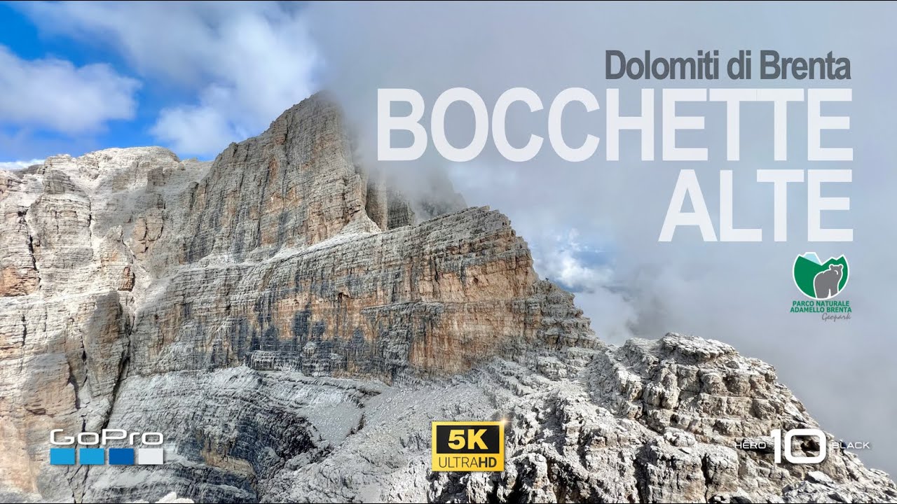 Ferrata BOCCHETTE ALTE dal Rifugio Alimonta al Rifugio Tuckett | Dolomiti di Brenta [5K]