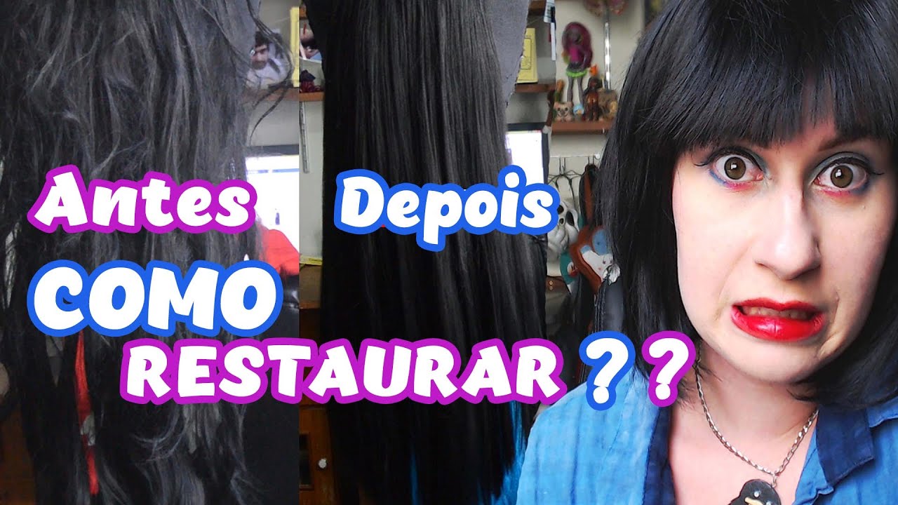 Tutorial Cosplay -  Desembaraçando Peruca - Arrumando aquela Wig Embolada ... Dicas e Truques