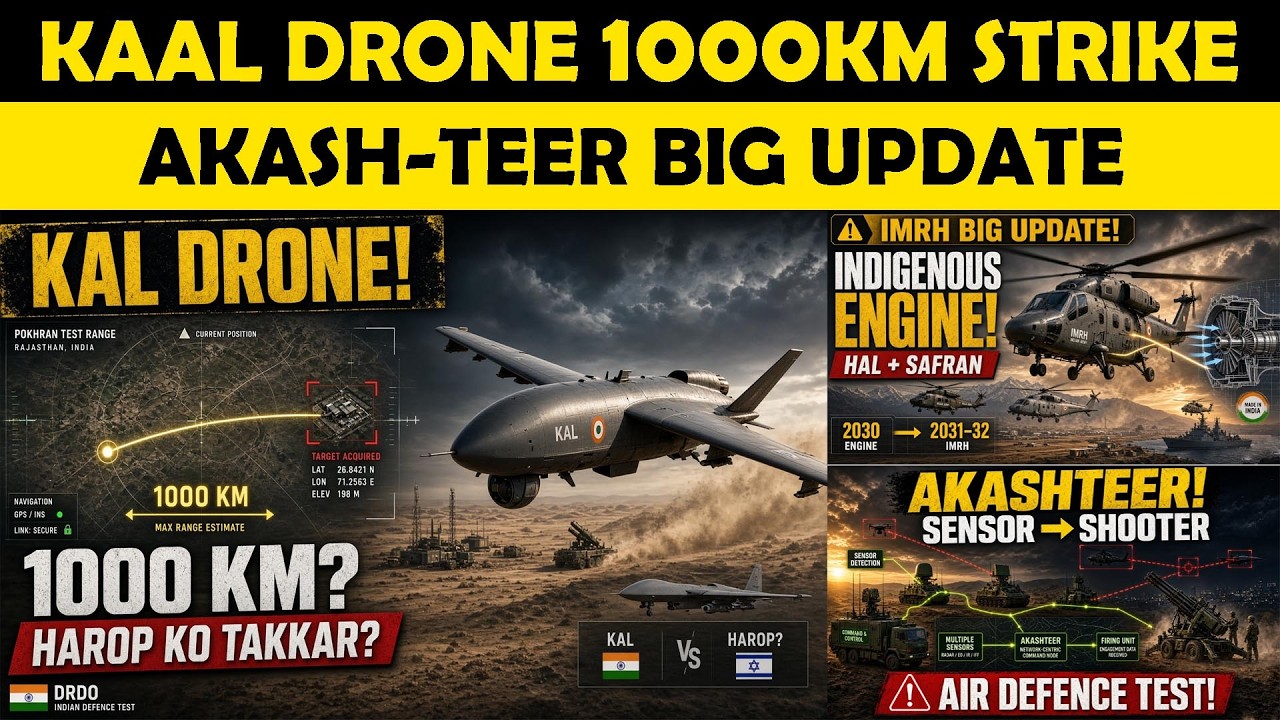 IG Defence 1000 KM Range KAL Drone Tested,Tejas Sport Enters 150-Jet Race,Akashteer Network Exposed