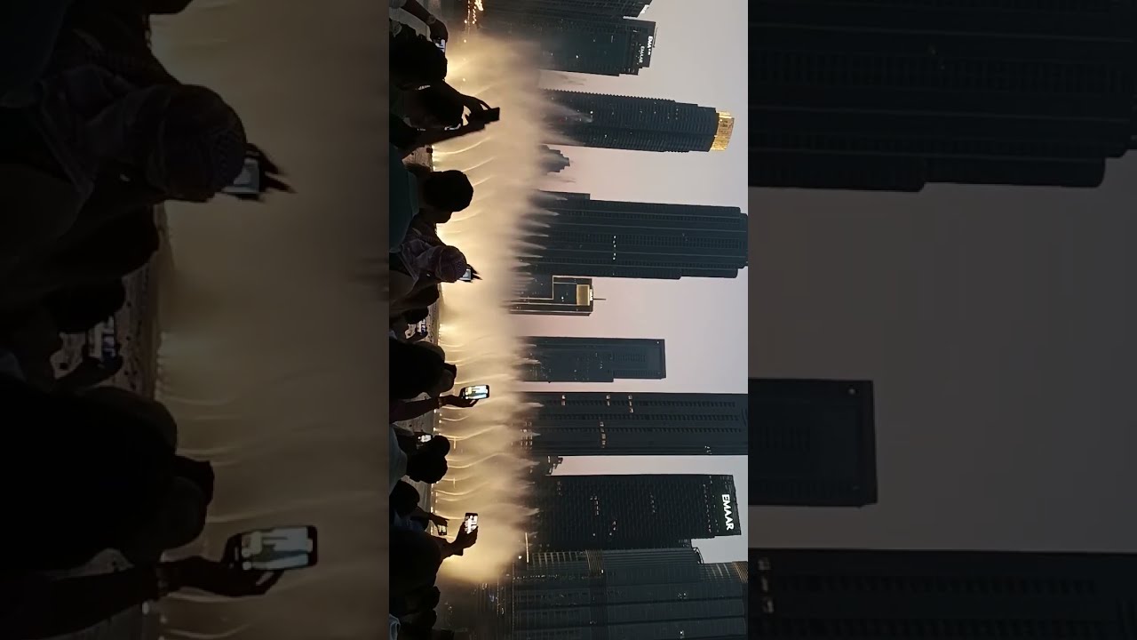 dancing water in Dubai mall #fountain