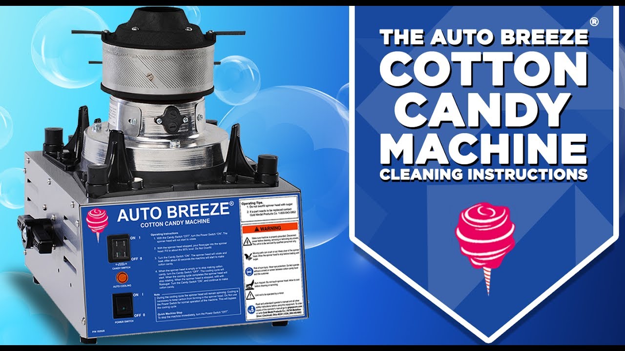 The Auto Breeze® Cotton Candy Machine - 2014 & Older Models - Cleaning Instructions