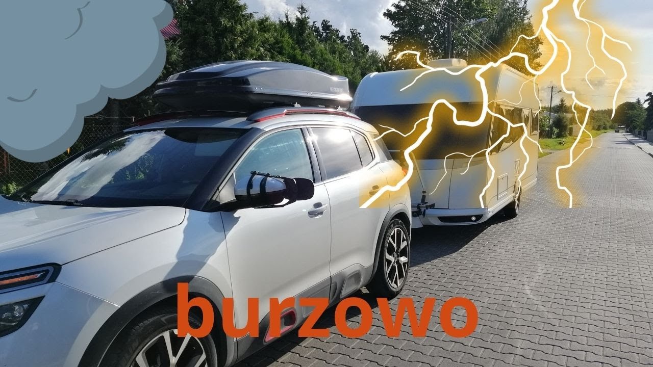 ŁEBA KEMPING MORSKI 21 WYDMY ŁĄCKIE ZASTAŁA NAS BURZA PARK ŁEBA.