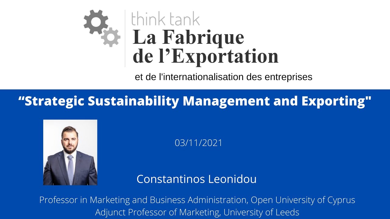 Strategic Sustainability Management and Exporting