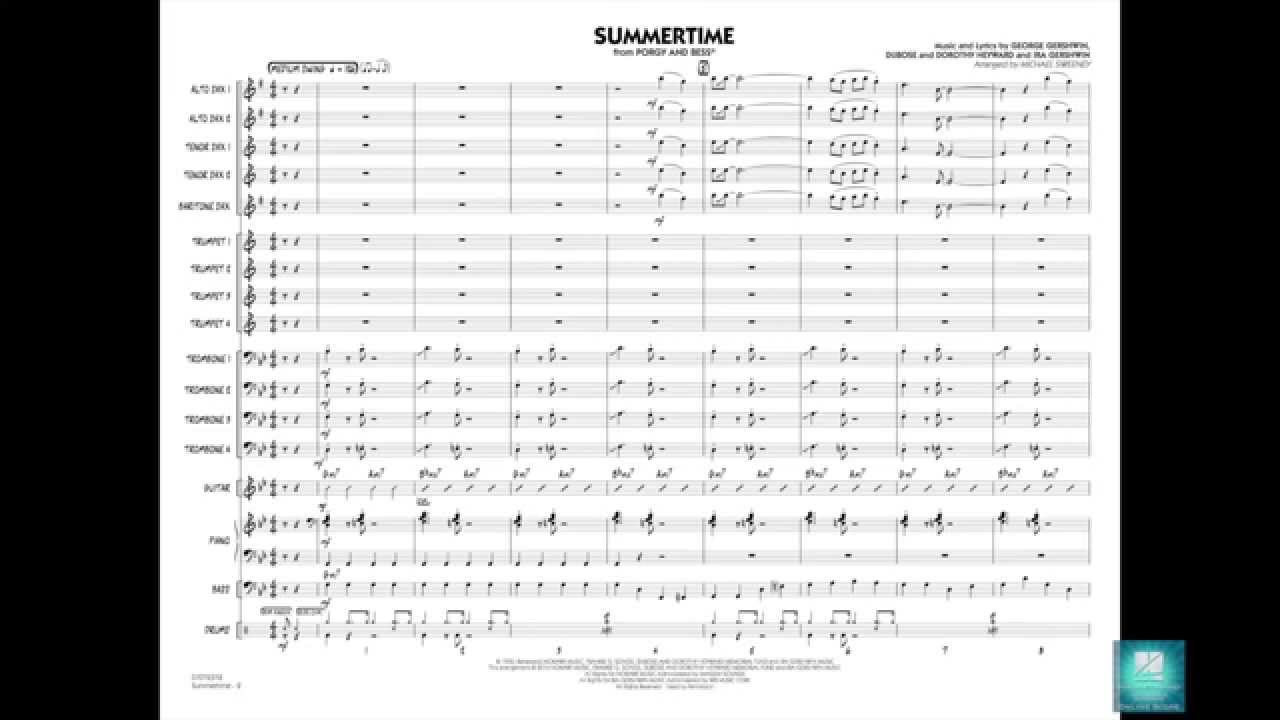 Summertime by George Gershwin/arr. Michael Sweeney