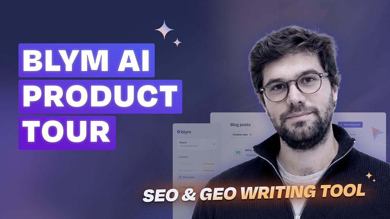 Blym AI Product Tour | The Best Writing Tool for SEO & GEO