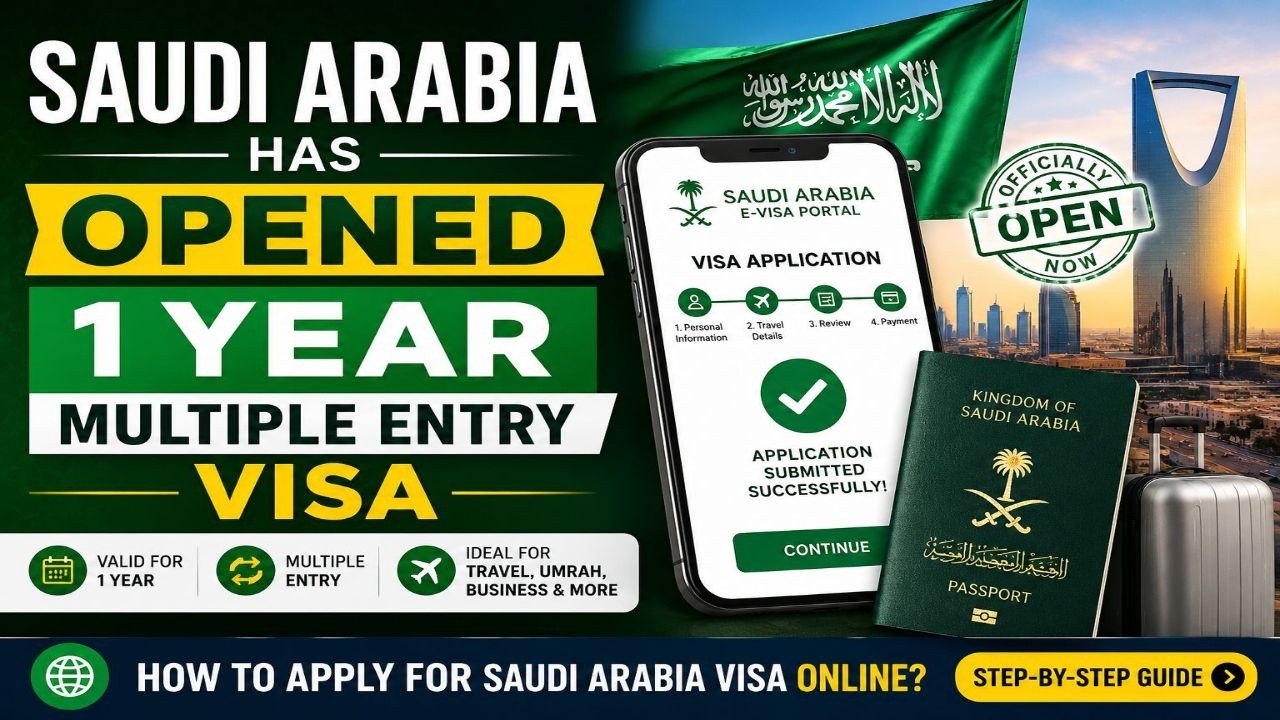 Saudi Arabia One Year Visit Visa Open.| How to Apply Saudi One Year Visit Visa Online.|
