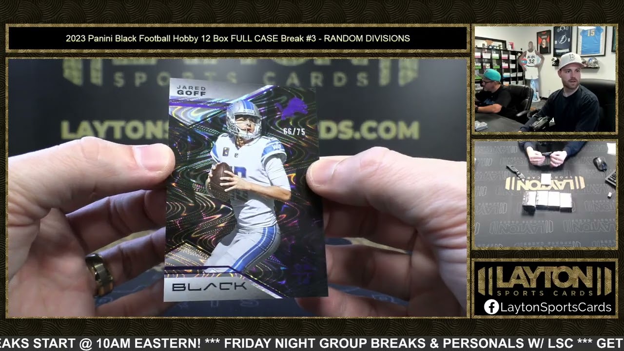2023 Panini Black Football Hobby 12 Box FULL CASE Break #3