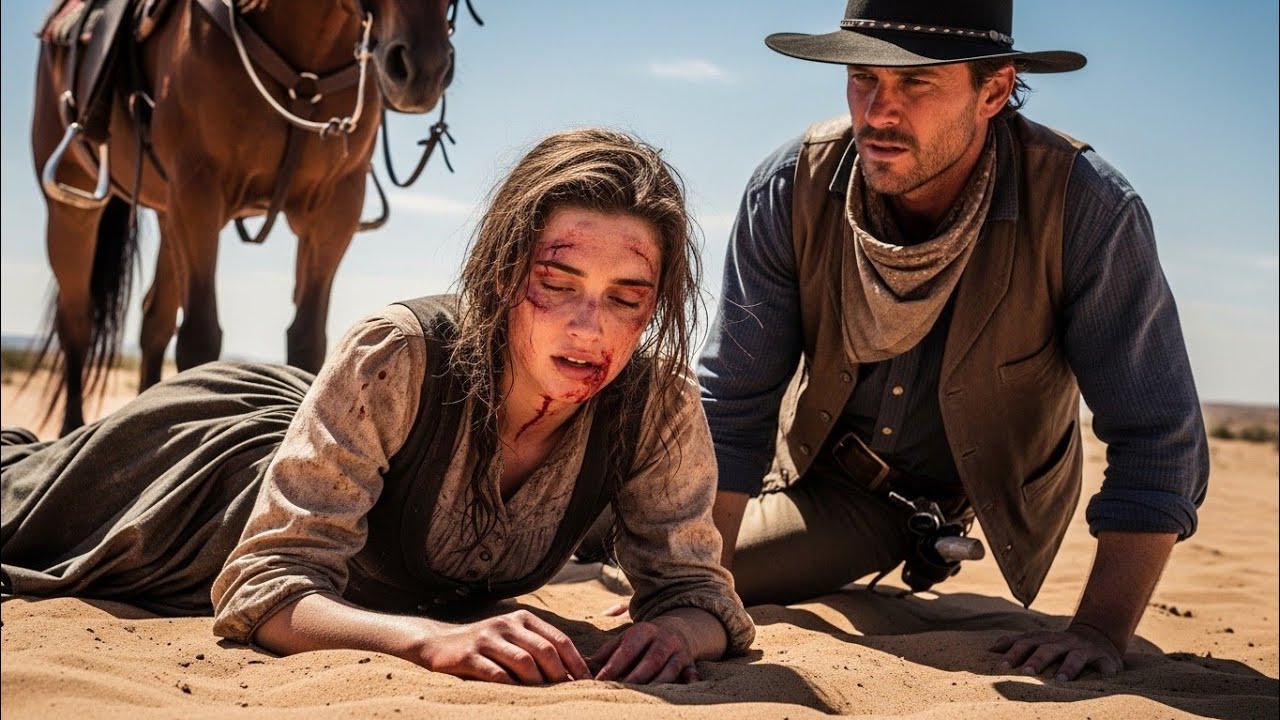“Bleeding in the Sand, Saved by a Stranger with a Revolver and a Promise