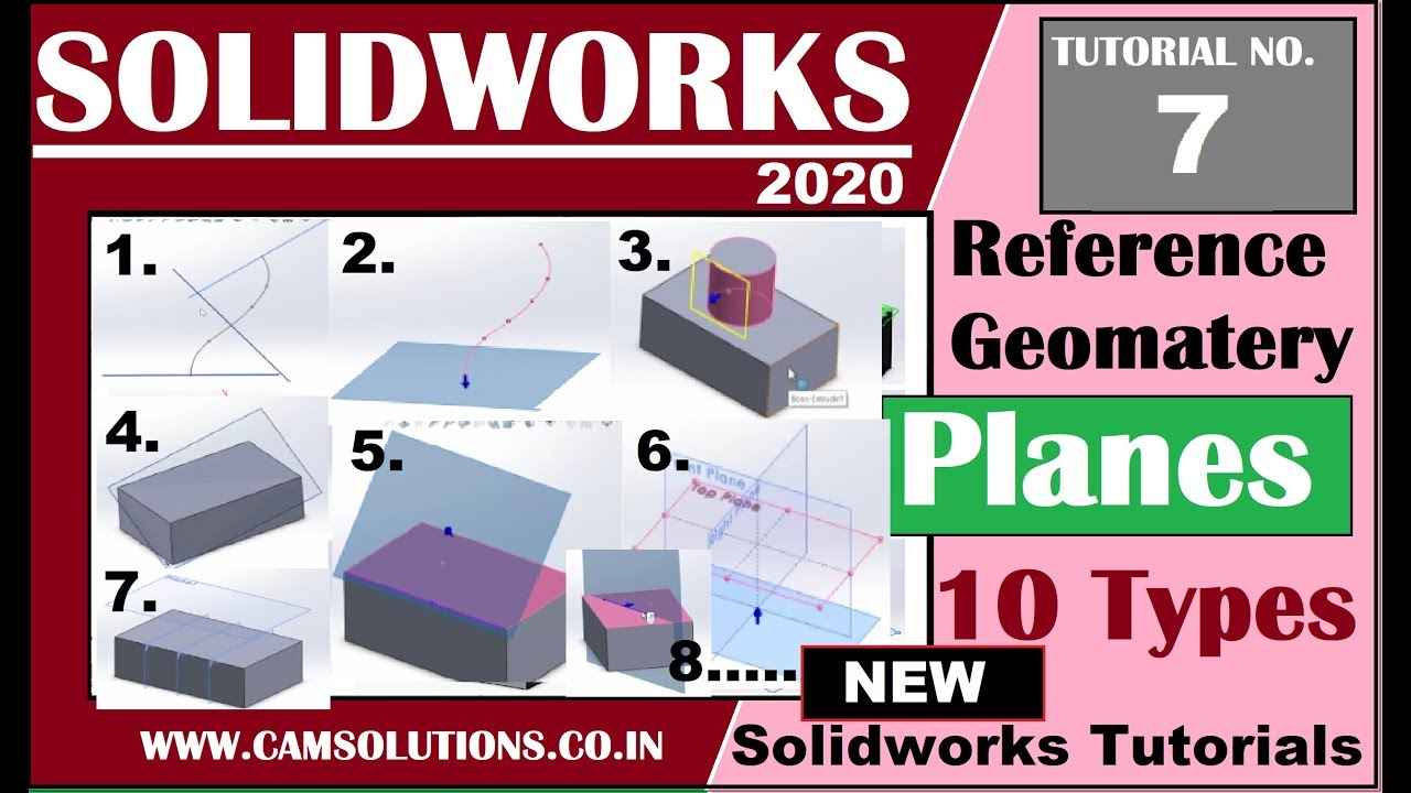 Учебное пособие по SOLIDWORKS: 10 типов плоскостей в SOLIDWORKS 2020 | Плоскости |
