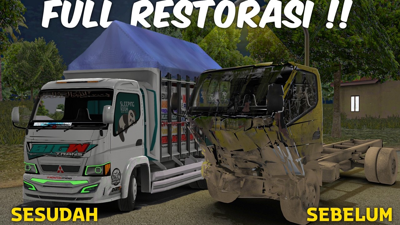 HABIS BANYAK!  MODIF TOTAL TRUCK CANTER RONGSOK BEKAS LAKA ...