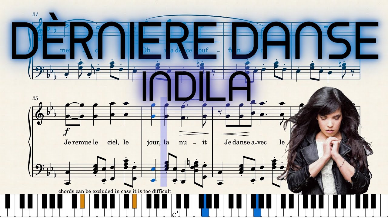 Indila - DERNIÈRE DANSE | FREE PIANO SHEETS