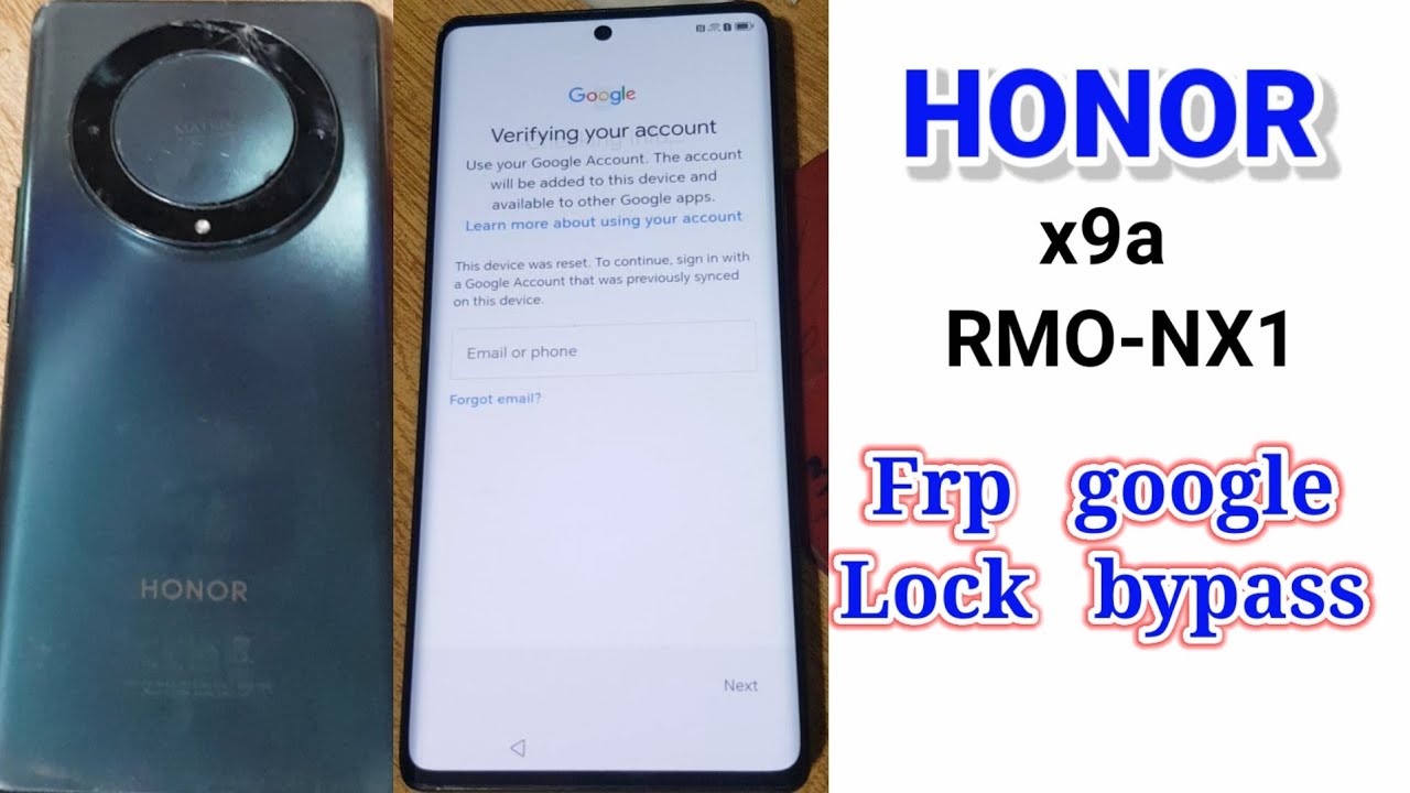 Honor x9a  RMO - nx1 frp unlock  by unlock tool #frpunlocktool #Rmo-nx1 #frp #bypass_frp
