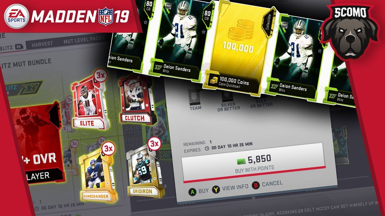 Glitched Solo Battle Rewards & Blitz MUT Bundle - Madden NFL 19