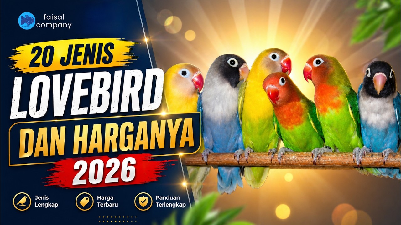 20 Jenis Lovebird Yang Perlu Kamu Tau | Warna, Karakter & Harga Terbaru 2026