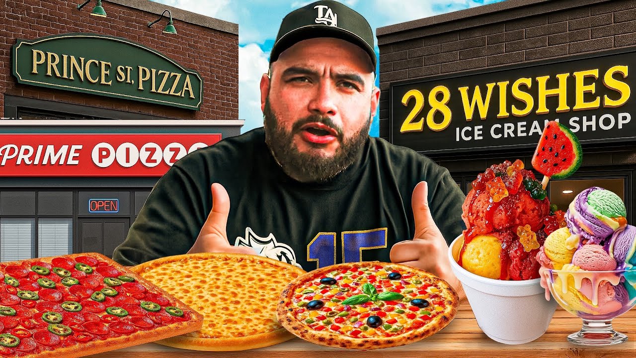 LA FOOD TOUR// PRIME PIZZA PRINCE ST PIZZA 24 FLAVORS
