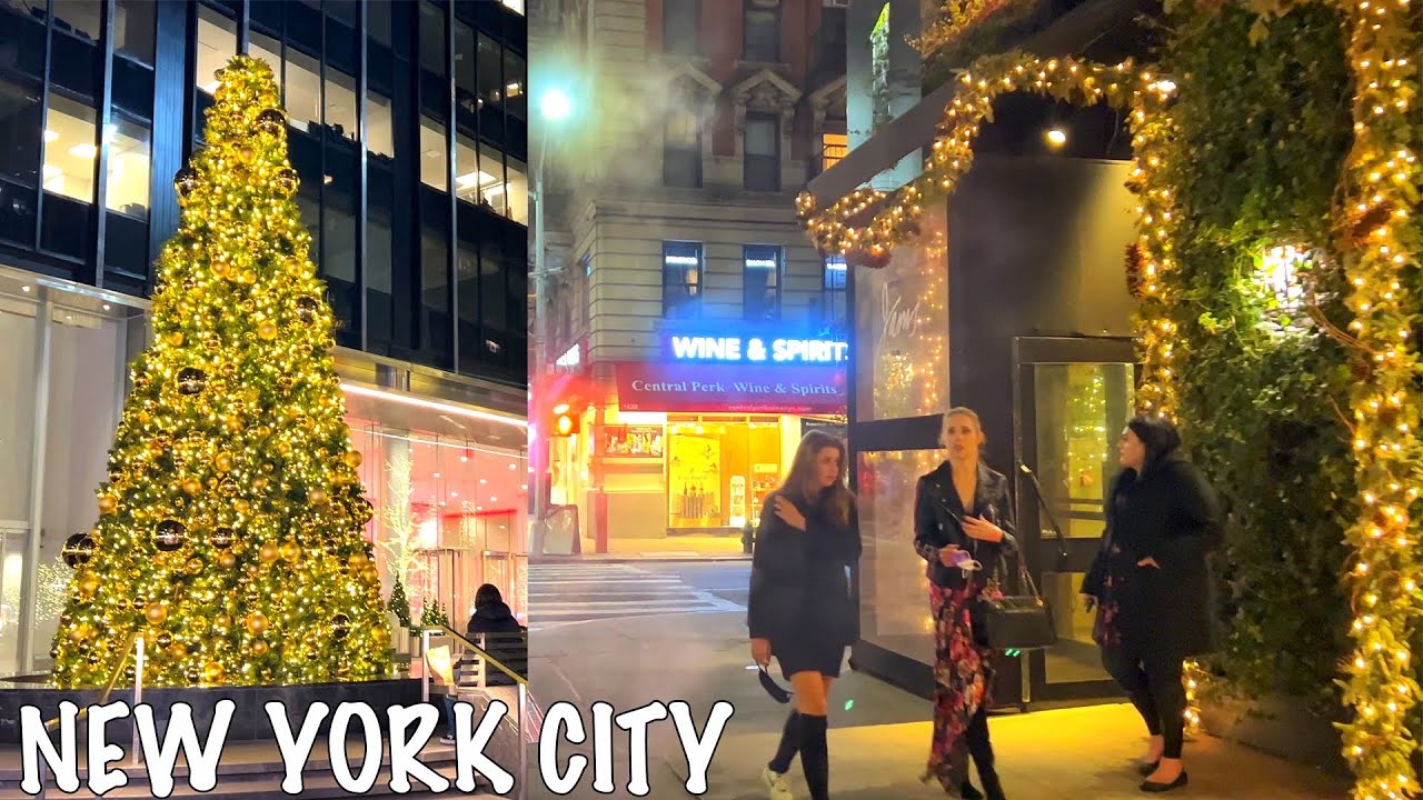 🇺🇸NYC Christmas Walk✨St Patrick Cathedral, Rockefeller Center Christmas Tree & Midtown Manhattan ✨