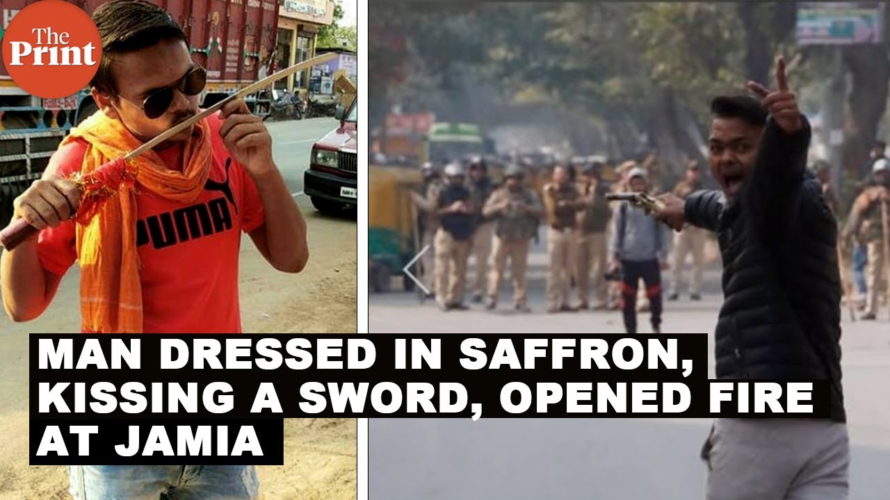 Man dressed in saffron, kissing a sword, opened fire at Jamia