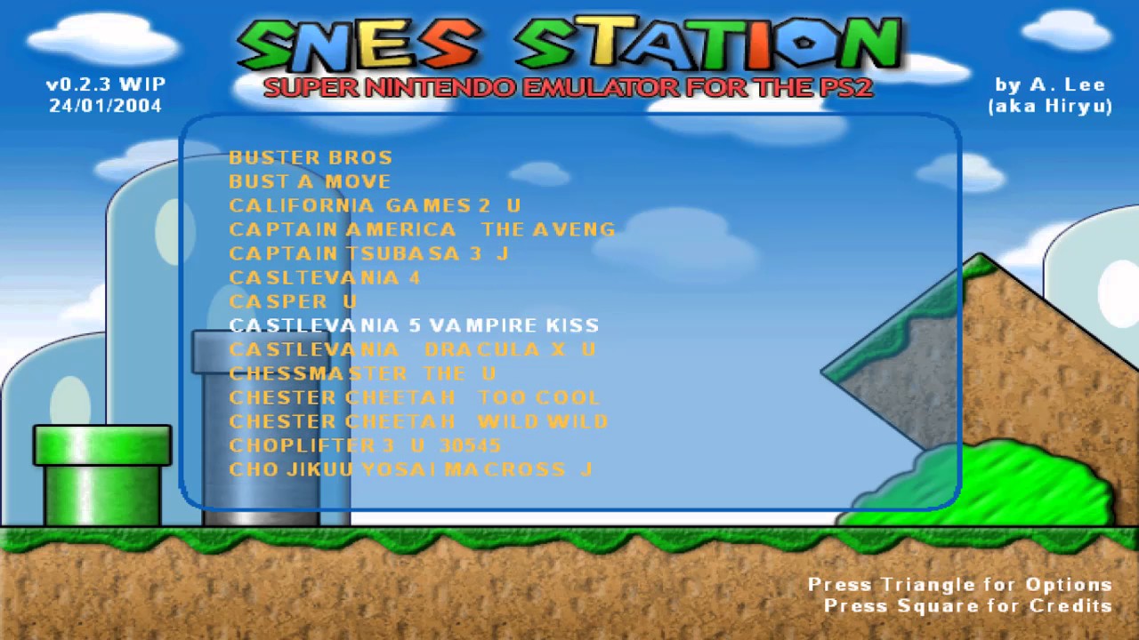Emulador de Snes para Ps2 - Snes Station