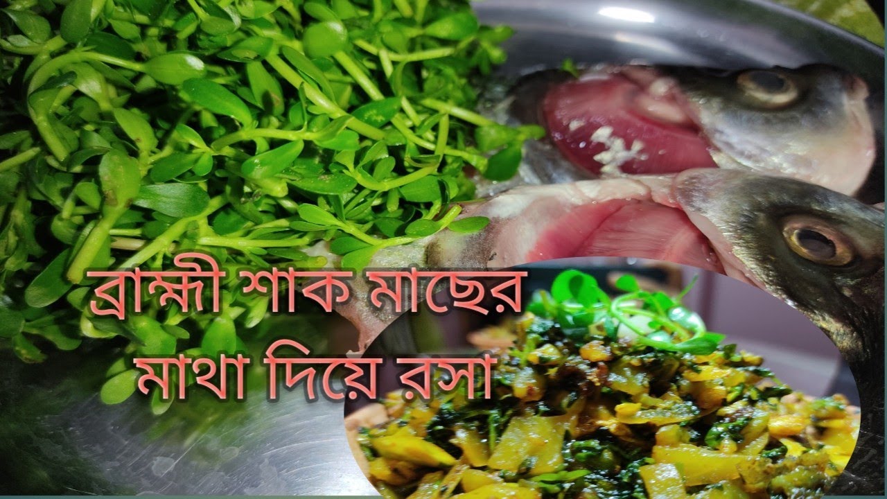 brahmi shake recipe | brahmi shak macher matha diye rosa | brahmi sakh | @laboniskitchen7015