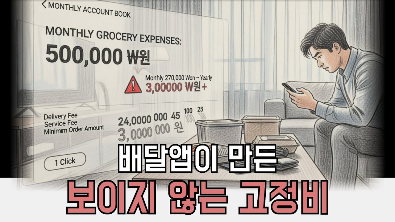 월 식비 50만 원의 비밀, 생활비 구조가 바뀌었다. 한 달 배달비만 27만 원. 1년 300만 원 이상.