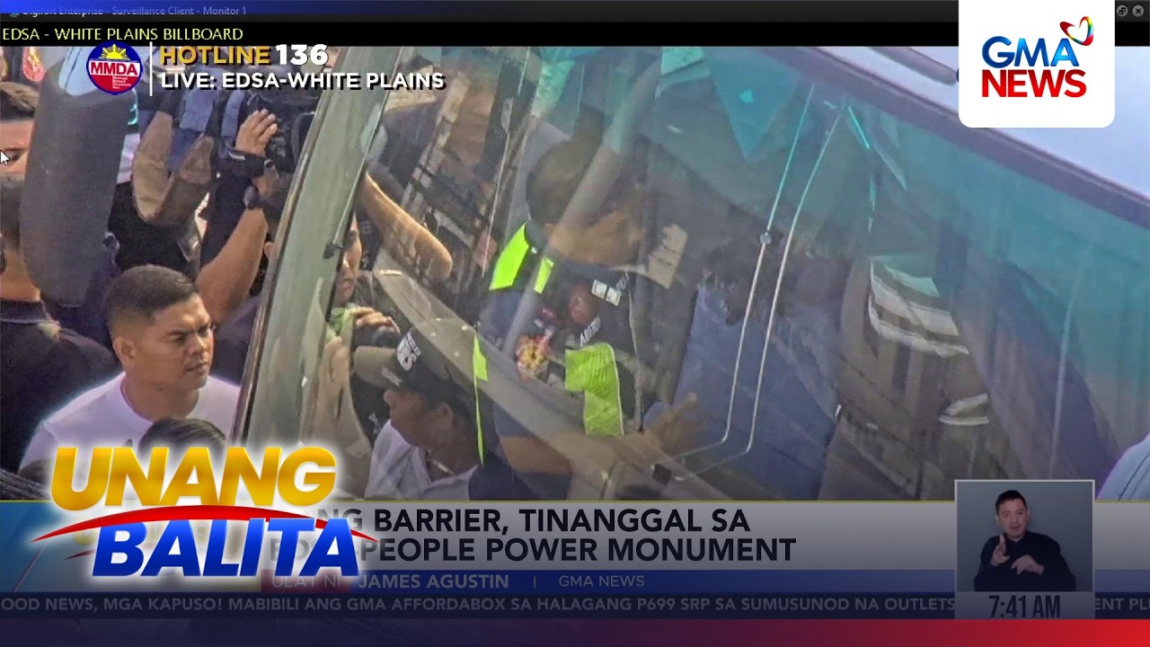 Ilang barrier, tinanggal sa EDSA-People Power Monument | Unang Hirit