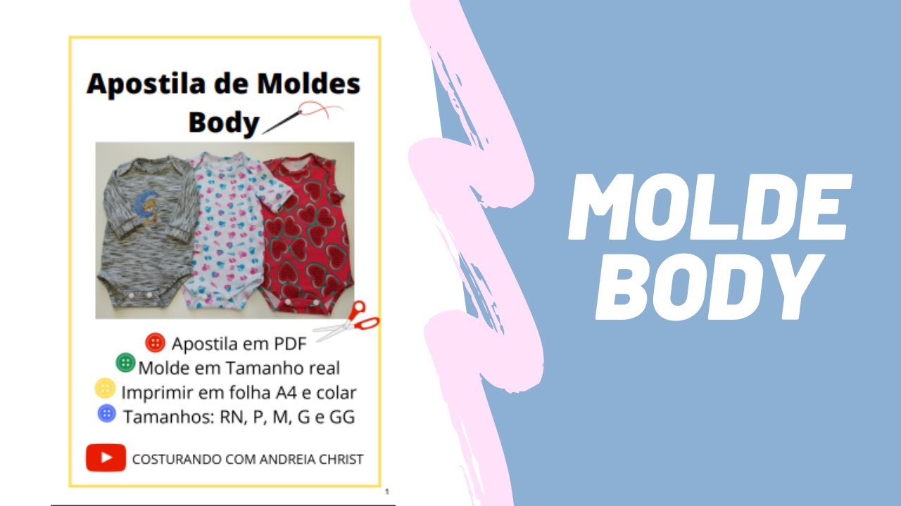 Body Gola Envelope - Aula 1 - Como Montar seu molde