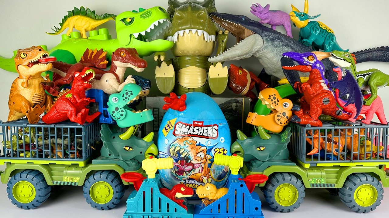 Jurassic World Rebirth ASMR Dinosaur Unboxing T-rex Mosasaurus Spinosaurus Stegosaurus Raptor Giga